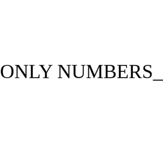 Just numbers